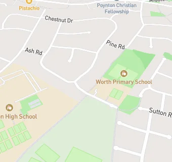 map for Worth Primary School