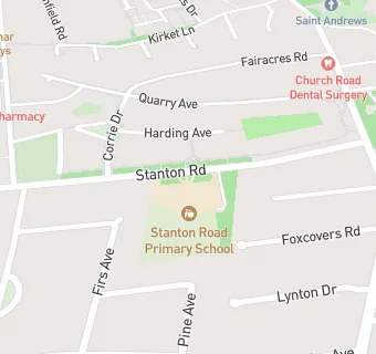 map for Stanton Road Primary School