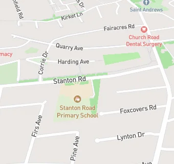 map for Stanton Road Primary School