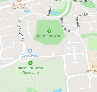 map for Sandymoor Pre-school