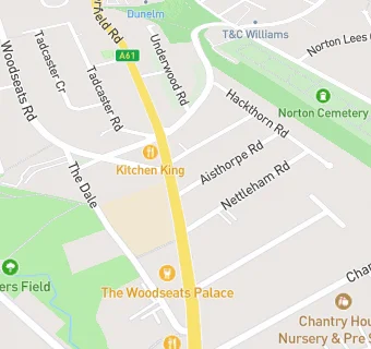 map for Chesterfield Road Dental Practice