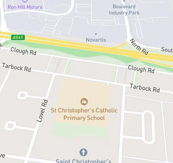 map for St Christopher's Catholic Junior School