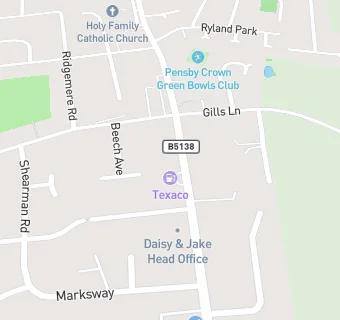 map for Pensby Service Station