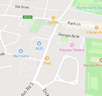 map for Poynton Dental Practice