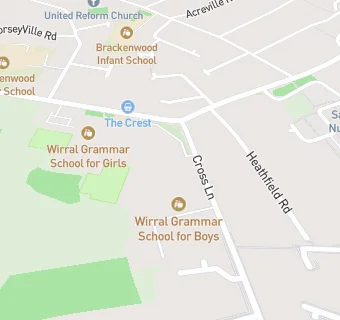 map for Wirral Grammar School for Boys