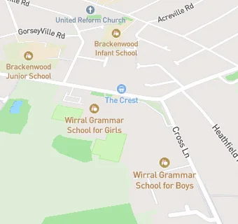 map for Wirral Grammar School for Girls