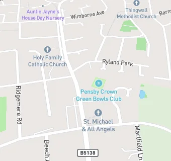 map for Pensby Recreational Centre