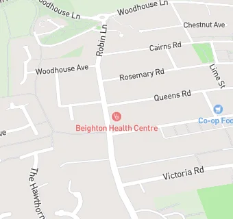 map for Beighton Pharmacy