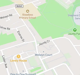 map for Welwyn Court Sheltered Scheme