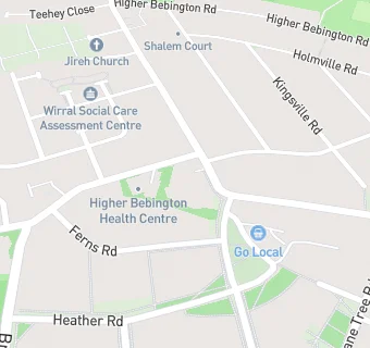 map for Bebington Care Home