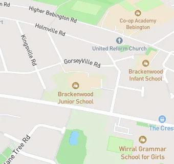 map for Brackenwood Junior School