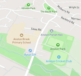 map for Anston Cricket Club