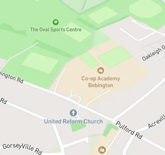 map for Co-op Academy Bebington