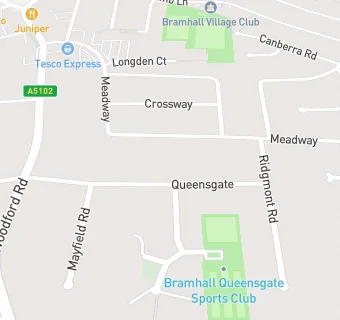 map for Bramhall Queensgate Sports Club