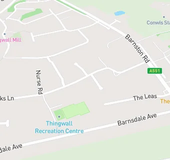 map for Thingwall Recreation Centre Social Club