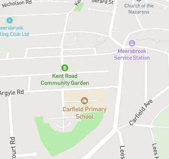 map for Carfield Primary School (NIJ)