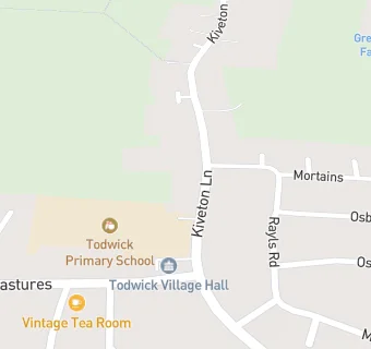 map for Todwick Over 60s Club at Todwick Village Hall