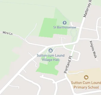 map for Sutton Village Hall