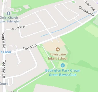 map for Town Lane Infant School