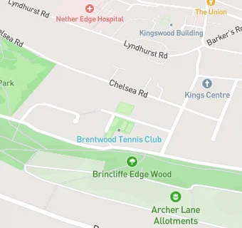 map for Brentwood Tennis Club