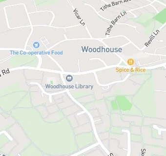map for Woodhouse Health Centre