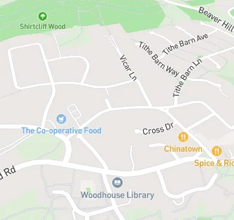 map for Woodhouse Dental Practice