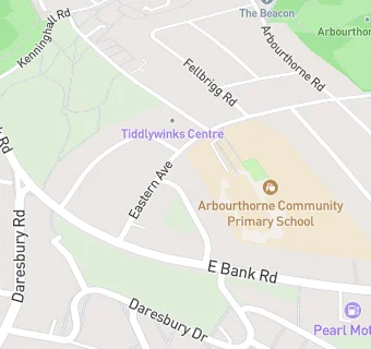 map for Arbourthorne Community Primary School