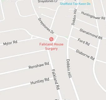 map for Falkland House Surgery