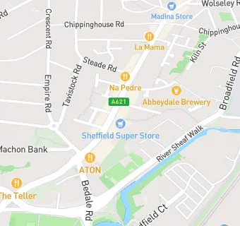 map for Sheffield Super Store