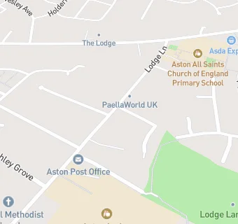 map for Aston All Saints C of E Primary School