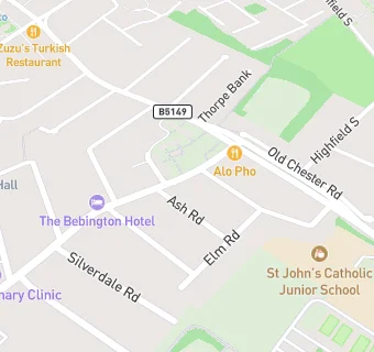 map for The Bebington Hotel