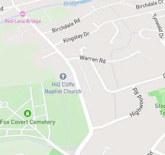 map for Hill Cliffe Baptist Church