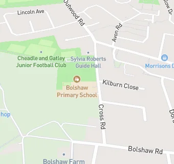 map for Bolshaw Primary School