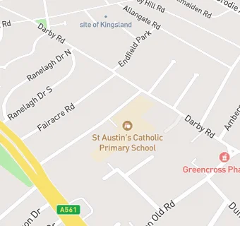 map for St Austin's Catholic Primary School