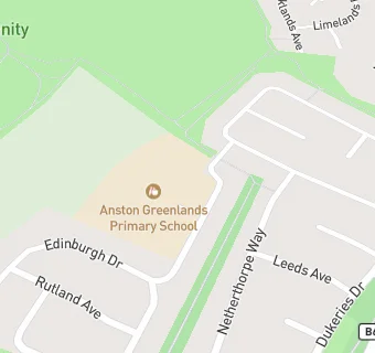 map for Anston Greenlands Primary School