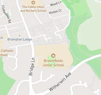 map for Broomfields Junior School