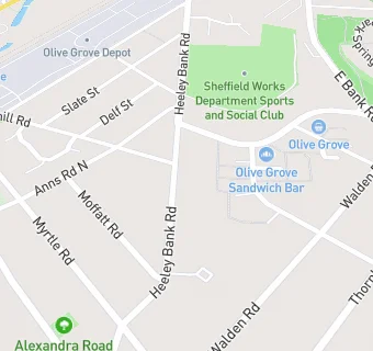 map for Olive Grove Sports Club