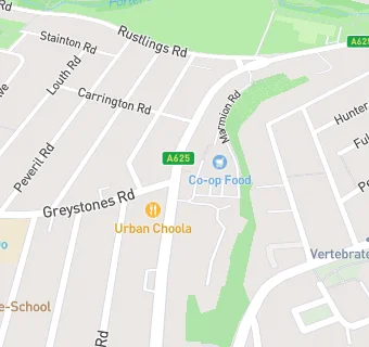 map for Lynne's Sheffield