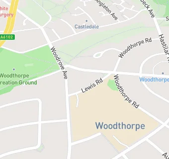 map for Woodthorpe Primary