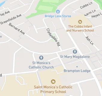 map for St Monica's Catholic Primary School