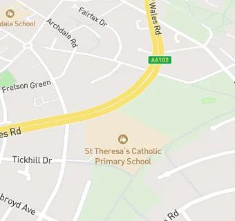 map for St Theresa's Catholic Primary School