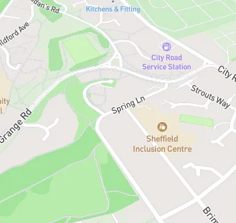 map for Sheffield Inclusion centre