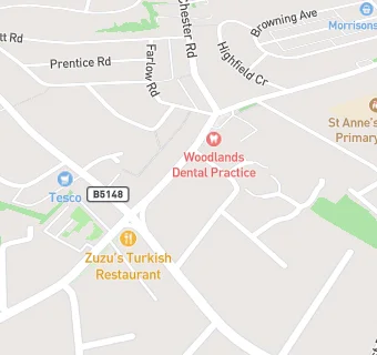 map for Dacre Hill Post Office