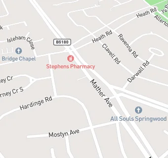 map for Mather Avenue Surgery