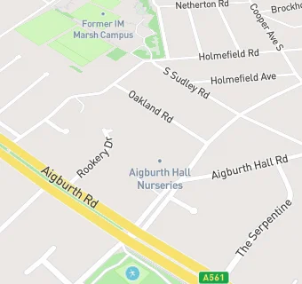 map for Aigburth Hall Nurseries