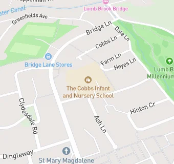 map for The Cobbs Infant and Nursery School