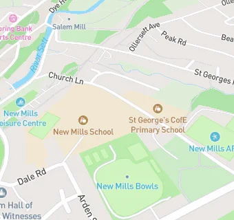 map for New Mills School Business and Enterprise College