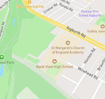 map for Mersey View Secondary Special School