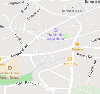 map for Nethergreen Surgery