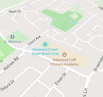 map for Halewood Bowling Club